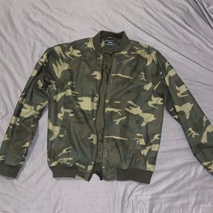 Camo bomber jacket size Medium